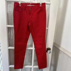 NWOT Red Skinny Jeans Juniors 9 Dollhouse
